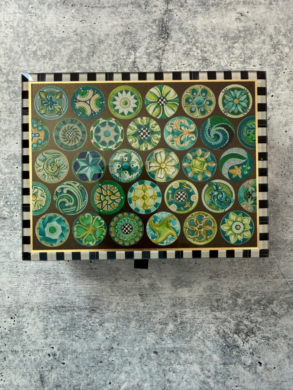 MacKenzie-Childs Vintage Buttons Jewelry Box Small